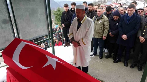 Ordu'da Motosiklet Kazasında Hayatını Kaybeden Astsubay Toprağa Verildi