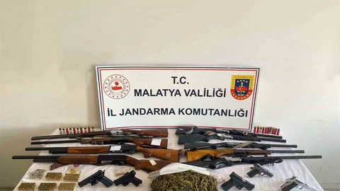Malatya'da Silah ve Uyuşturucu Operasyonu
