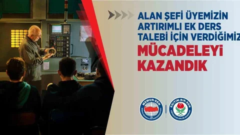 Alan Şefi Öğretmene Ek Ders Ücreti Artışı