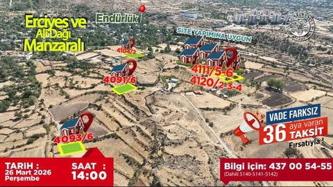 Talas'ta Villa Parseli Satışı Başlıyor