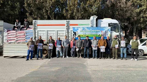 Büyükşehir’den Yem Desteği Sultanhisar’da Sağlandı