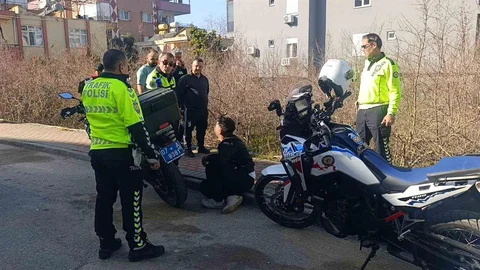Antalya'da Motosiklet Sürücüsüne Ceza Kesildi