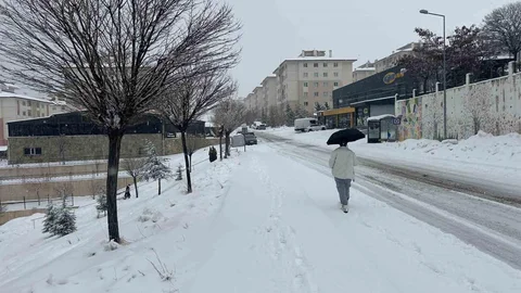 Van’da mart ayı kapıdan baktırdı: Kar yağışı ulaşımı durdurdu