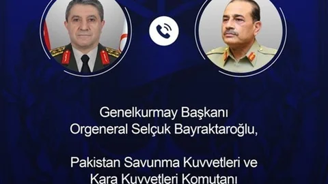 Genelkurmay Başkanı Bayraktaroğlu'ndan Pakistan'a Telefon Görüşmesi