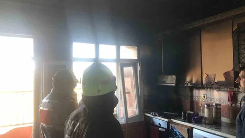 Samandağ'da Mutfakta Yangın Çıktı