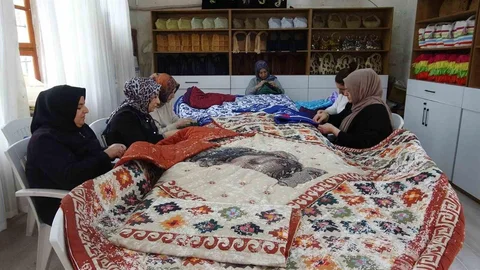 Kilis'te Kadınlardan Yorgancılık Projesi