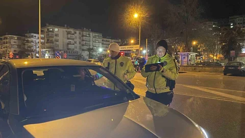 Mudanya'da Gece Trafik Denetimi Yapıldı