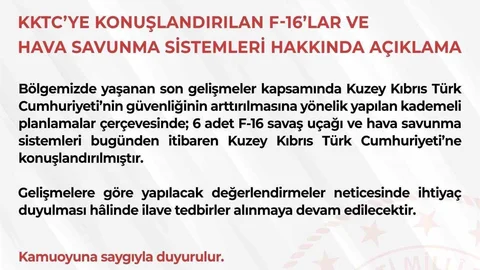 F-16 Uçakları KKTC'ye Konuşlandırıldı