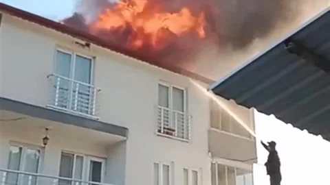 Bursa'da Ev Yangını Paniği