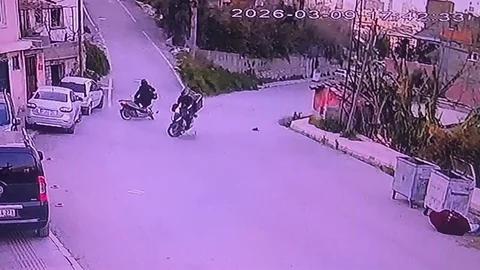 Hatay'da Motosiklet Kazası Anları