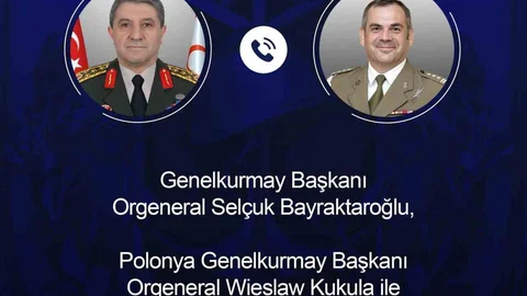 Genelkurmay Başkanı Bayraktaroğlu Polonya ile Telefonda Görüştü