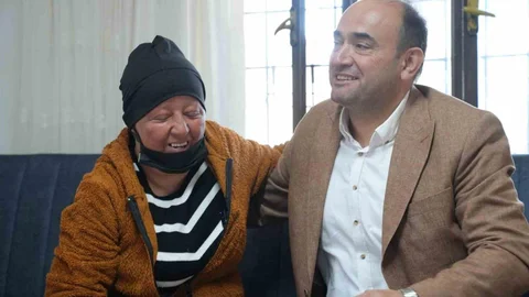 Fethiye'de Kanserle Mücadele Eden Kadına Moral Ziyareti