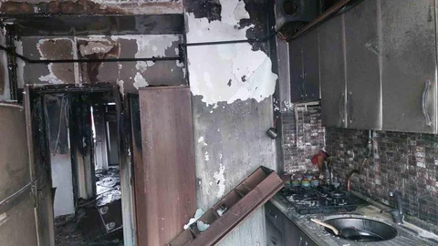 Samsun'da Apartman Yangını