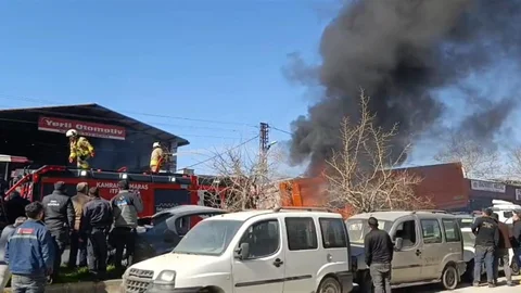 Kahramanmaraş'ta Sanayi Sitesi Yangını
