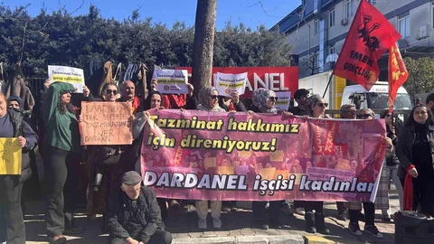 Dardanel İşçileri Tazminat İçin Eylemde