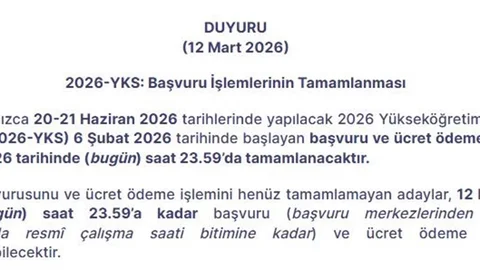 2026-YKS Başvurusu İçin Son Gün Geldi