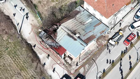 Bolu'da Mobilya Atölyesi Yangını