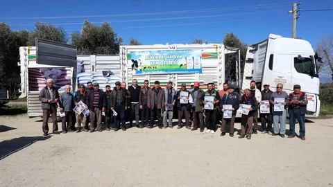 Aydın'da Üreticilere Yem Desteği Verildi