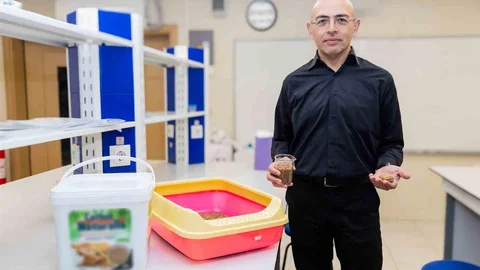 Ceviz Kabuğundan Kedi Kumu Üretimi İzmir'de Gerçekleşti