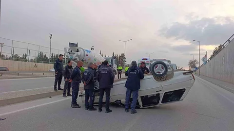 Adıyaman'da Otomobil Takla Attı