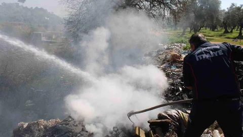Aydın'da Çöplük Yangını