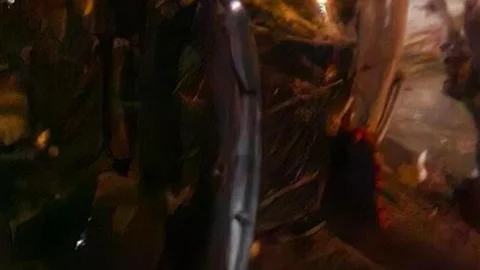 Şırnak'ta Park Halindeki Araç Yan Yattı