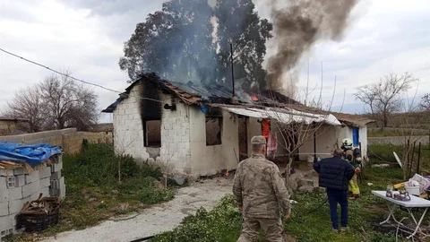 Kırıkhan’da Müstakil Ev Yandı