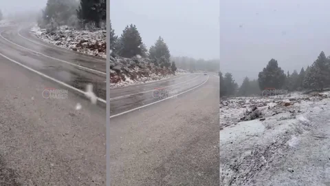 Mersin’in Yüksek Kesimlerinde Kar Yağışı Başladı