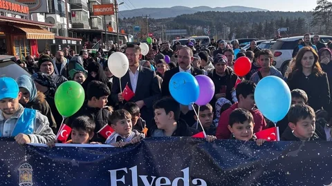 Bolu'da Elveda Ramazan Yürüyüşü Yapıldı