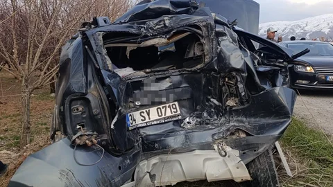Malatya'da Feci Trafik Kazası Görüntüleri Yayınlandı