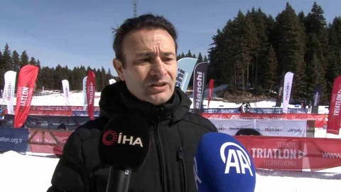 Bolu'da Kış Triatlonu Düzenlendi