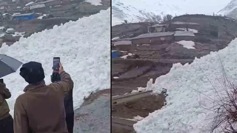 Hakkari'de Çığ Olayı Korkuttu