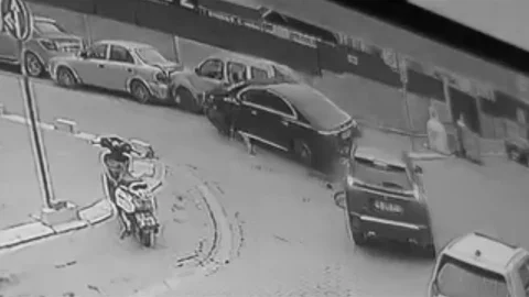 Tekirdağ'da Zincirleme Kaza Görüntülendi