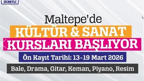 Maltepe'de Kültür Sanat Kursları Başlıyor