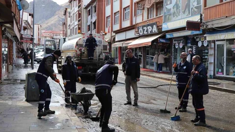 Erzurum Oltu'da Temizlik Çalışmaları