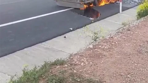 Osmaniye'de Mazot Yüklü Tanker Yangını