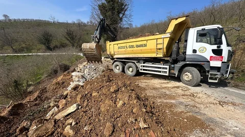 Düzce'de Heyelan Çalışmaları Tamamlandı