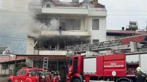 Fethiye'de Ev Yangını Meydana Geldi