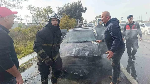 Manavgat'ta Araç Yangını Olayı
