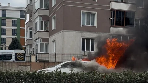 Tekirdağ'da Araç Yangını Paniği