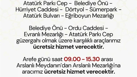 Nazilli'de Ücretsiz Mezarlık Servisi
