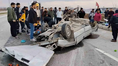 Çorum'da Takla Atan Araçta Sürücü Hayatını Kaybetti