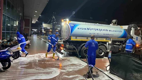 Aydın'da Otobüs Terminalleri Temizleniyor