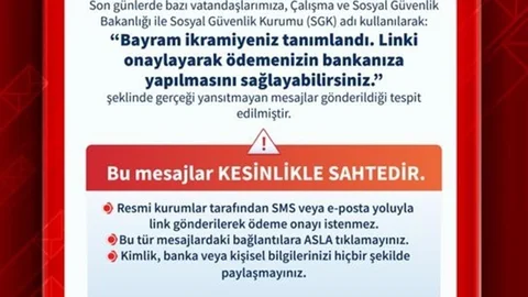 SGK'dan Sahte Mesaj Uyarısı