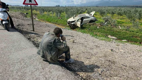 Hatay'da Hurdaya Dönüşen Araç Kazası