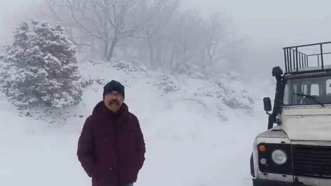 Tekirdağ'da Kar Manzarası Oluştu