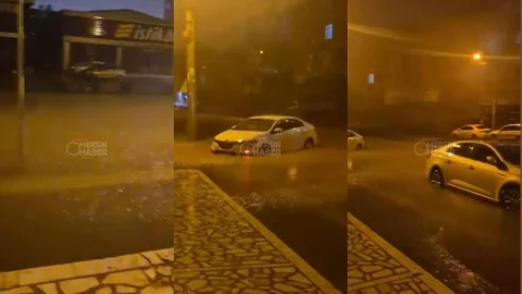Mersin’de Şiddetli Yağış Hayatı Olumsuz Etkiledi: Bazı Noktalarda Ulaşım Durma Noktasına Geldi