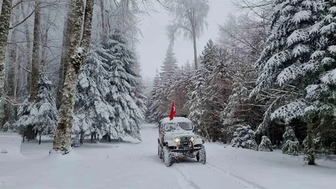 Kazdağları Karla Kaplandı