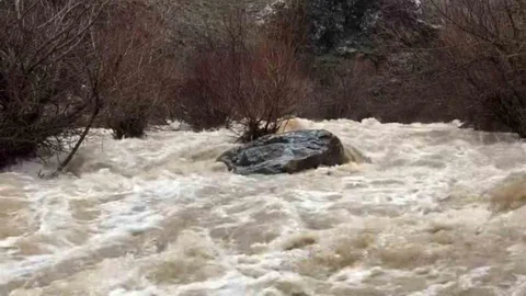 Elazığ'da Derelerde Su Seviyesi Yükseldi