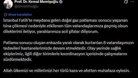 İstanbul'da Patlama Sonrası Bina Çöktü